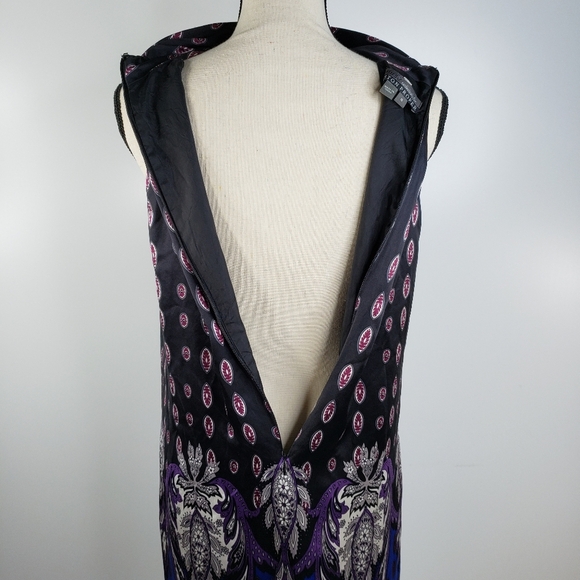 Muse Exclusively For Boston Proper Silk Paisley Print Summer Dress Sz 8. - Picture 10 of 13